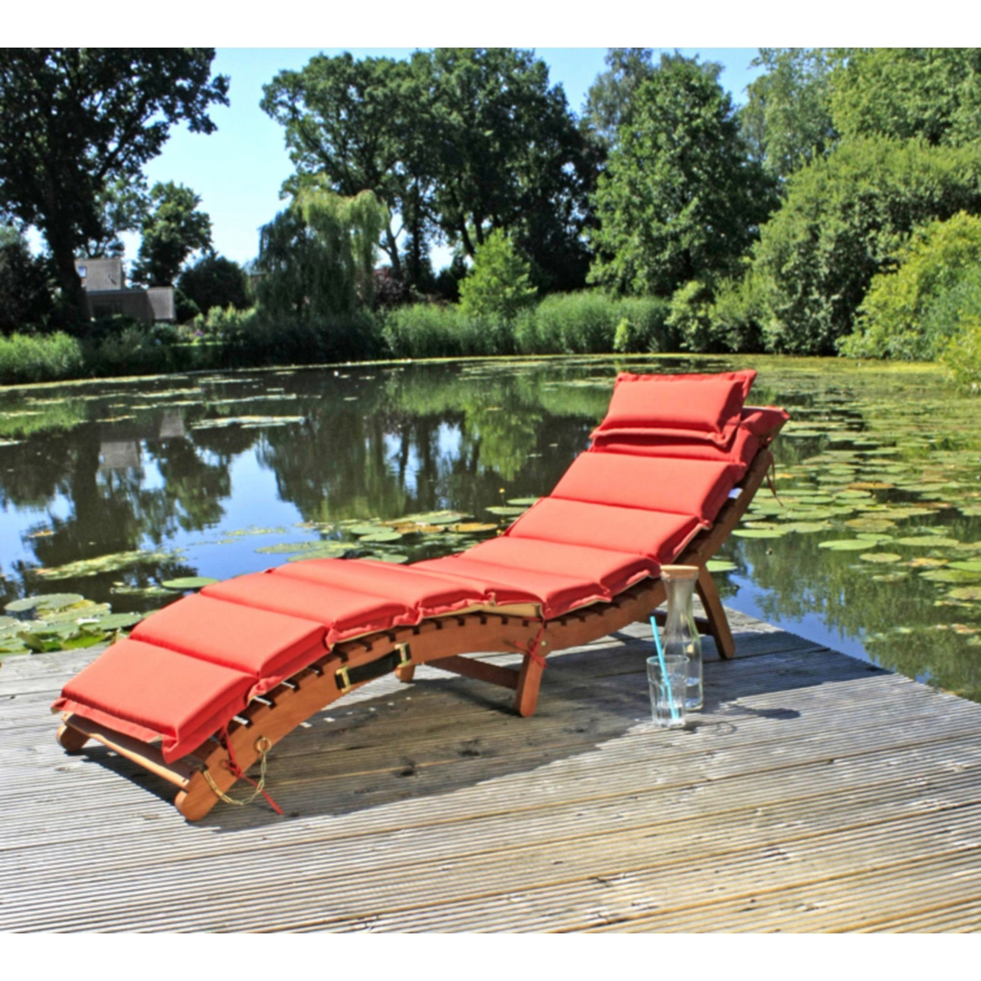 Garden Pleasure Gartenliege NASSAU, mit Wendeauflage