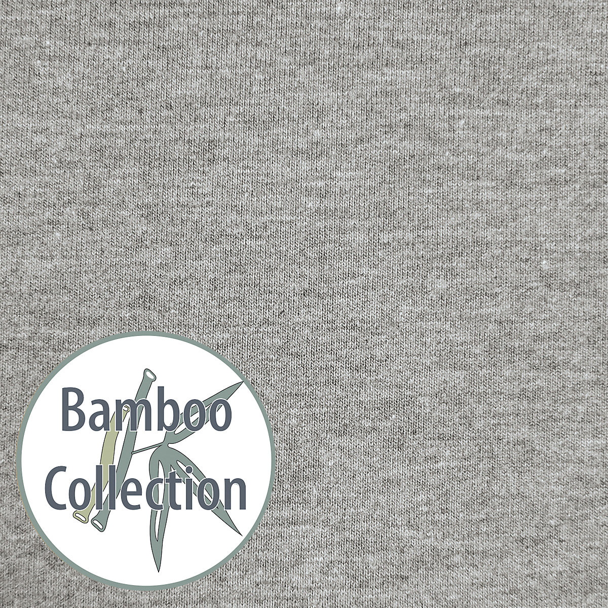 Bezug für Stillkissen Original 190 cm, Melange mittelgrau (Bamboo Collection)