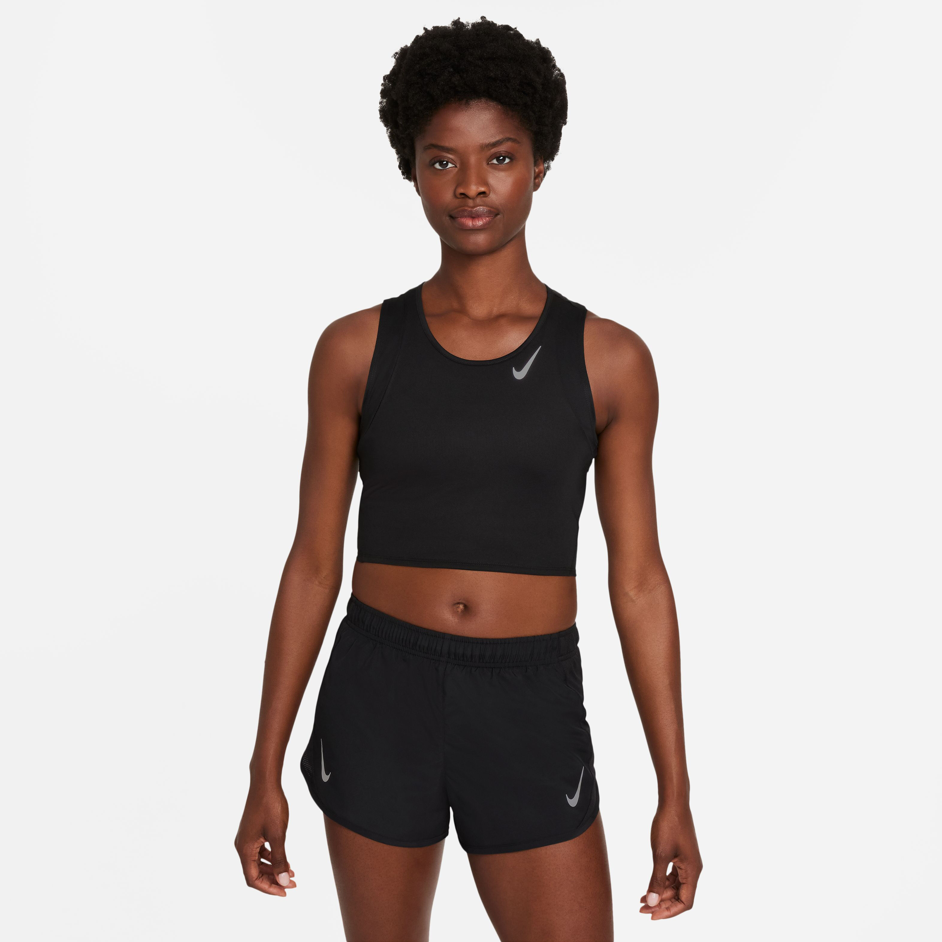 Dri-Fit Fast Crop Tank-Top Damen - Schwarz