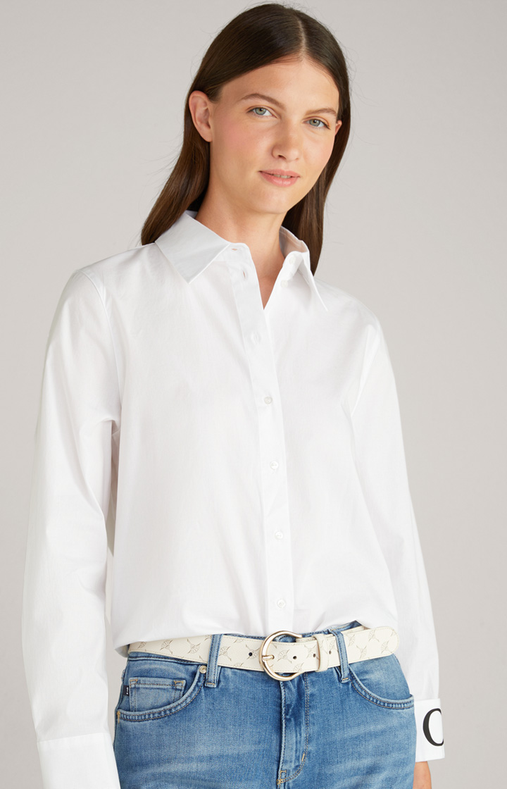 Long-Bluse in Weiß
