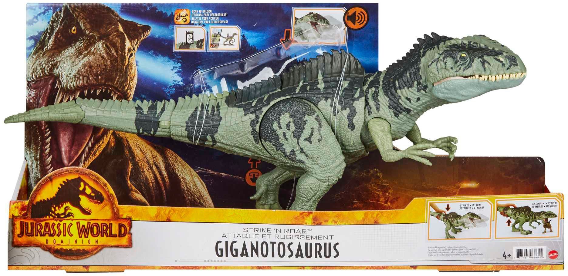 Mattel® Actionfigur Jurassic World, Strike N' Roar Giganotosaurus, mit Soundeffekten