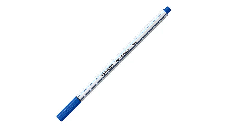 STABILO® Premium-Filzstift mit Pinselspitze für variable Strichstärken - STABILO Pen 68 brush - Einzelstift - ultramarinblau ultramarinblau