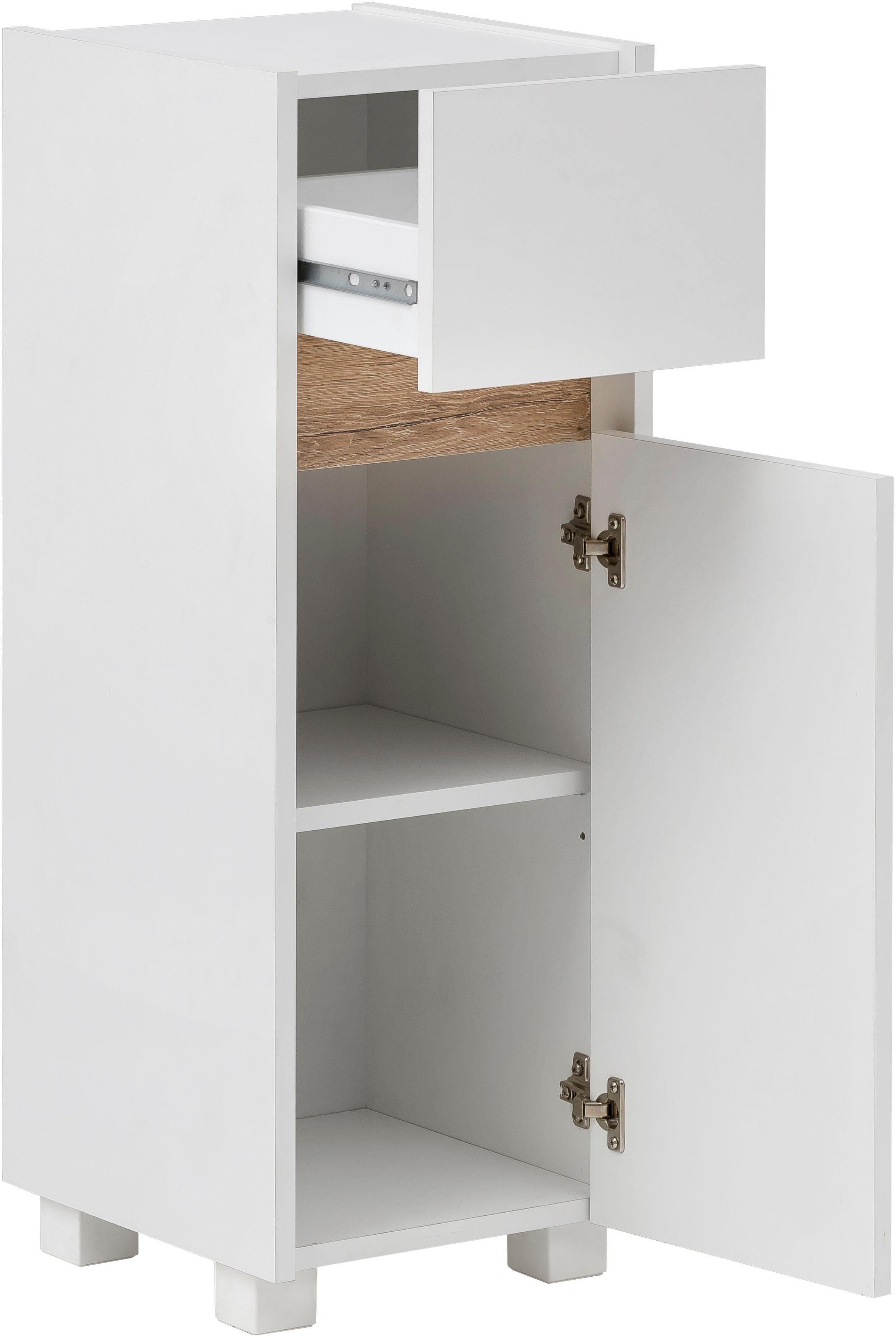 Schildmeyer Unterschrank Cosmo Breite 30 cm, Badezimmerschrank, Blende im modernen Wildeiche-Look