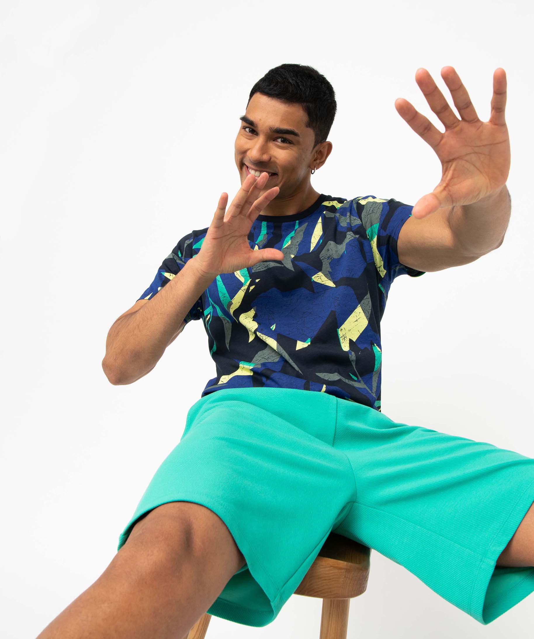 Bermuda homme en maille ctelée vert | GEMO