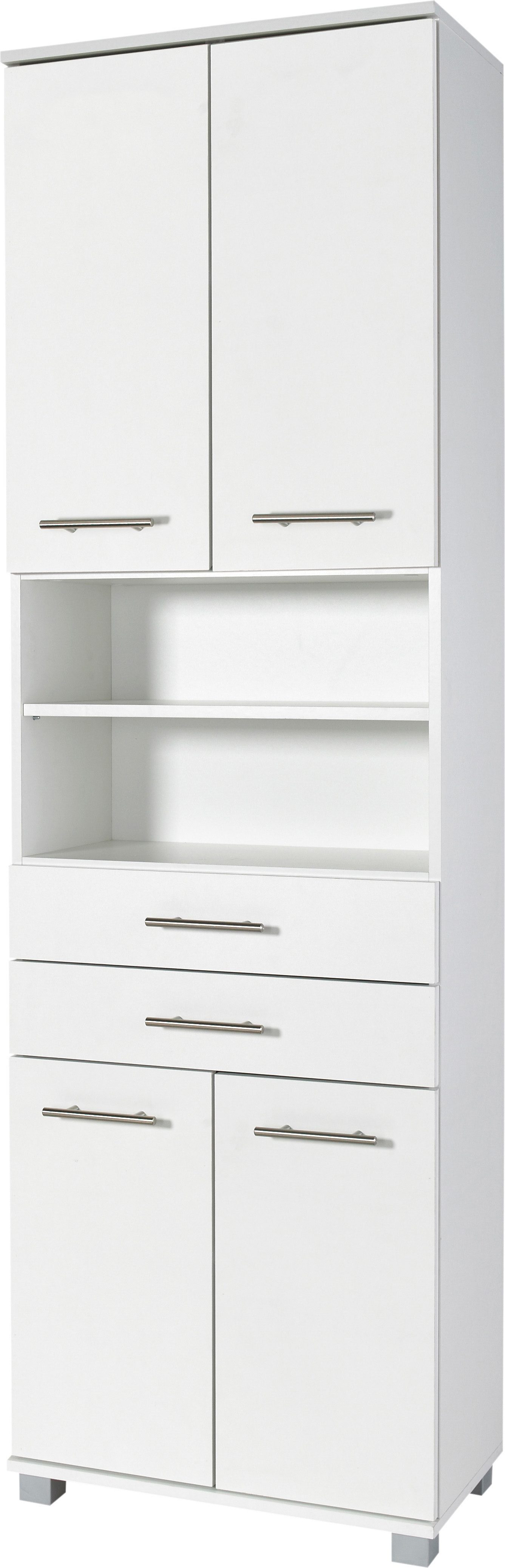 Schildmeyer Hochschrank Palermo Breite 60 cm, verstellbare Einlegeböden, Metallgriffe