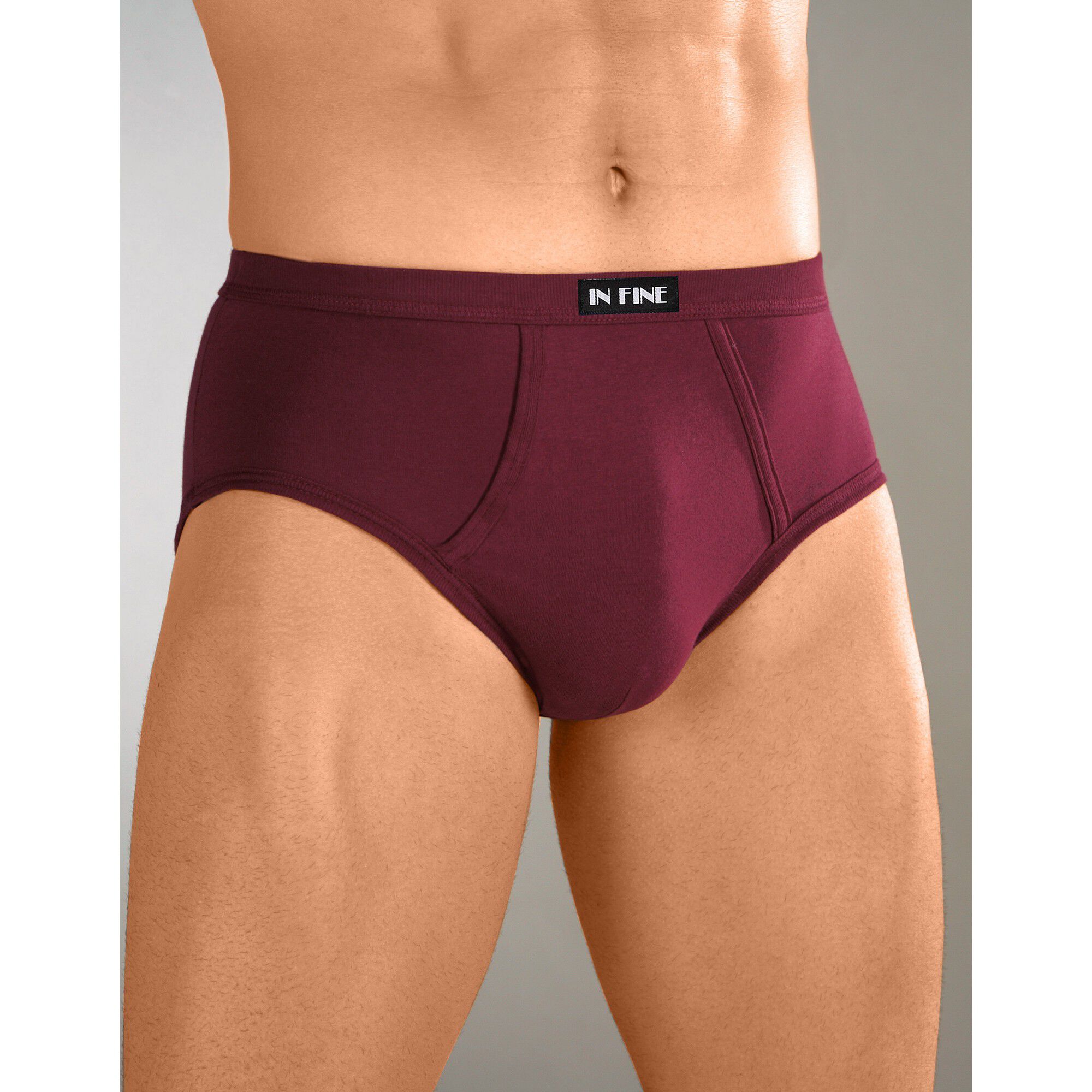 Slip ouvert taille haute uni