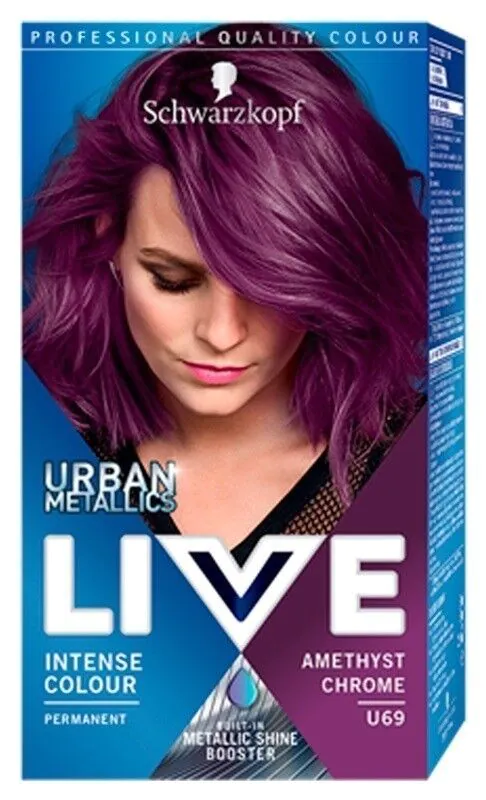 „Schwarzkopf Live Urban Metallics“ dažų kremas, U69 ametisto chromas