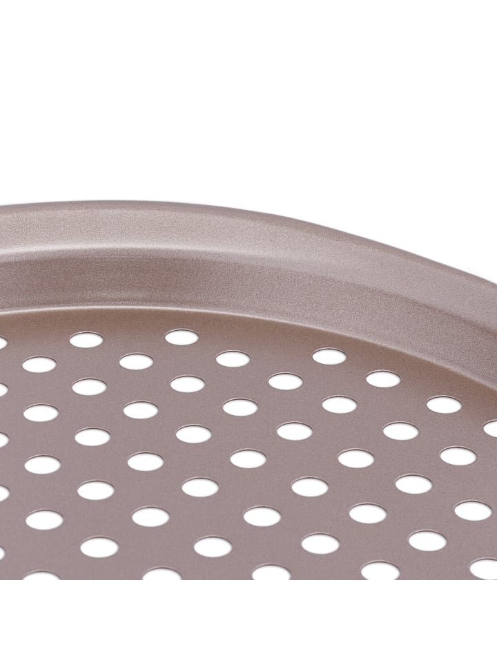 relaxdays 2 x Pizzablech in Braun - ∅ 29,5 cm günstig kaufen onesize