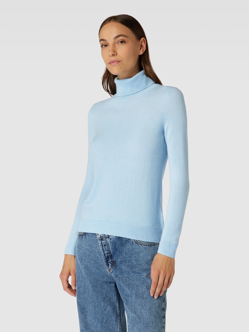 Kaschmirpullover in melierter Optik in bleu