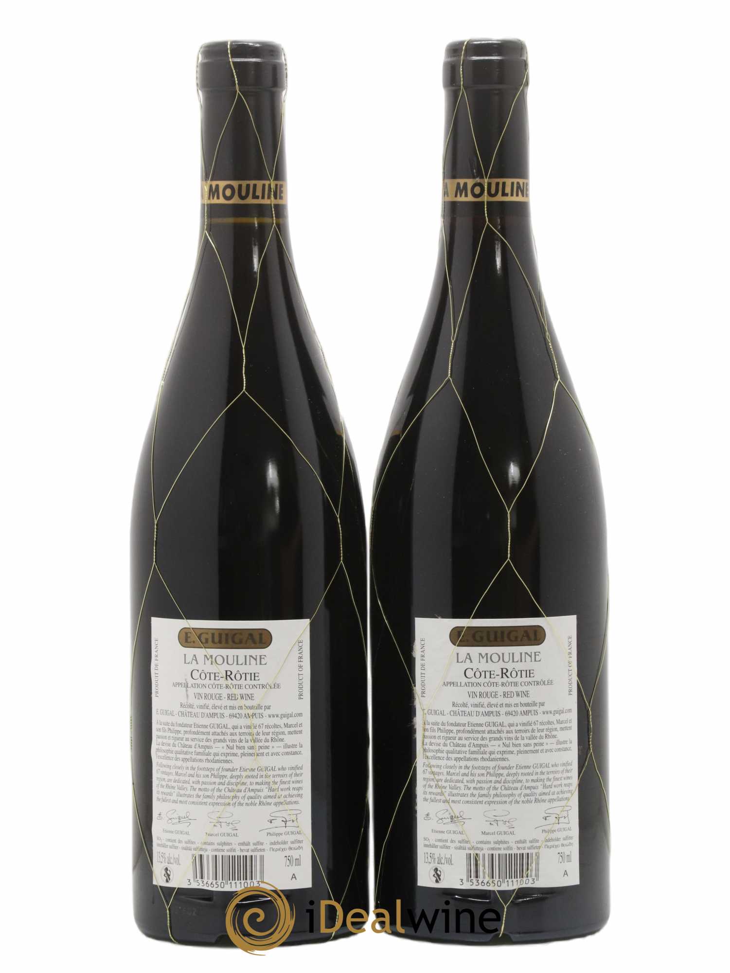 Côte-Rôtie La Mouline Guigal  2012 - Lot de 2 Bouteilles