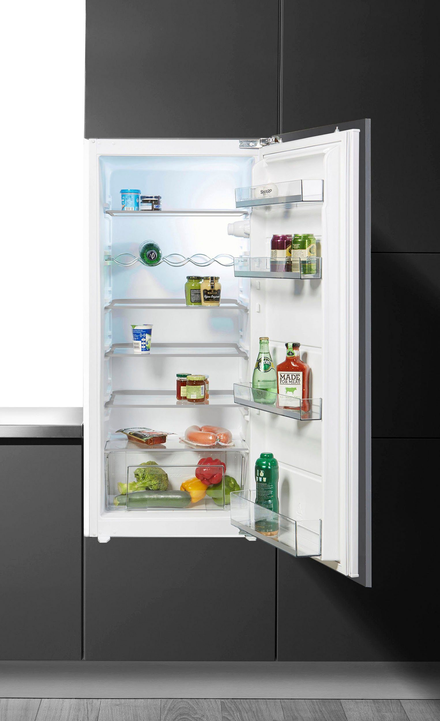 Sharp Einbaukühlschrank SJ-LE204M0X-EU, 122,5 cm hoch, 54 cm breit