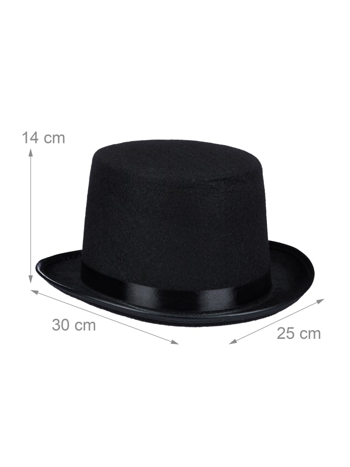 relaxdays 2 x Zylinderhut in Schwarz günstig kaufen onesize