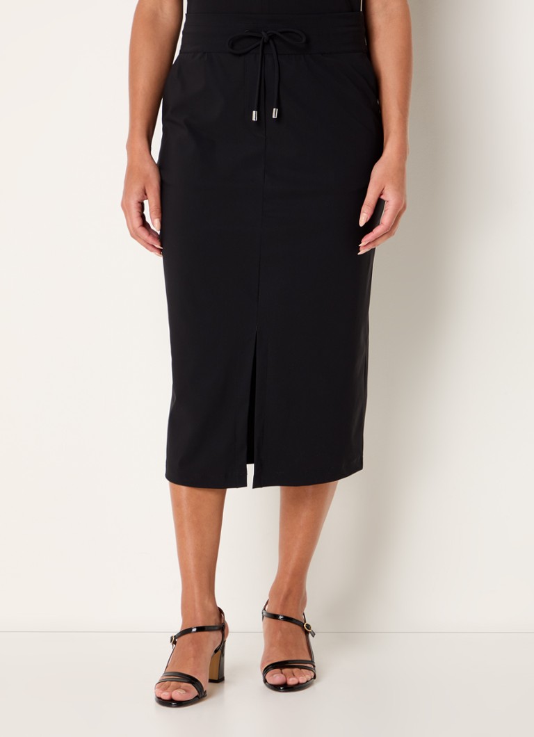 Expresso  High waist midi rok met trekkoord