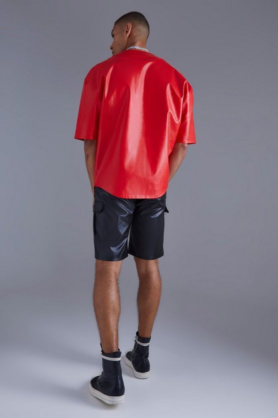 Oversize PU Baseball-Hemd