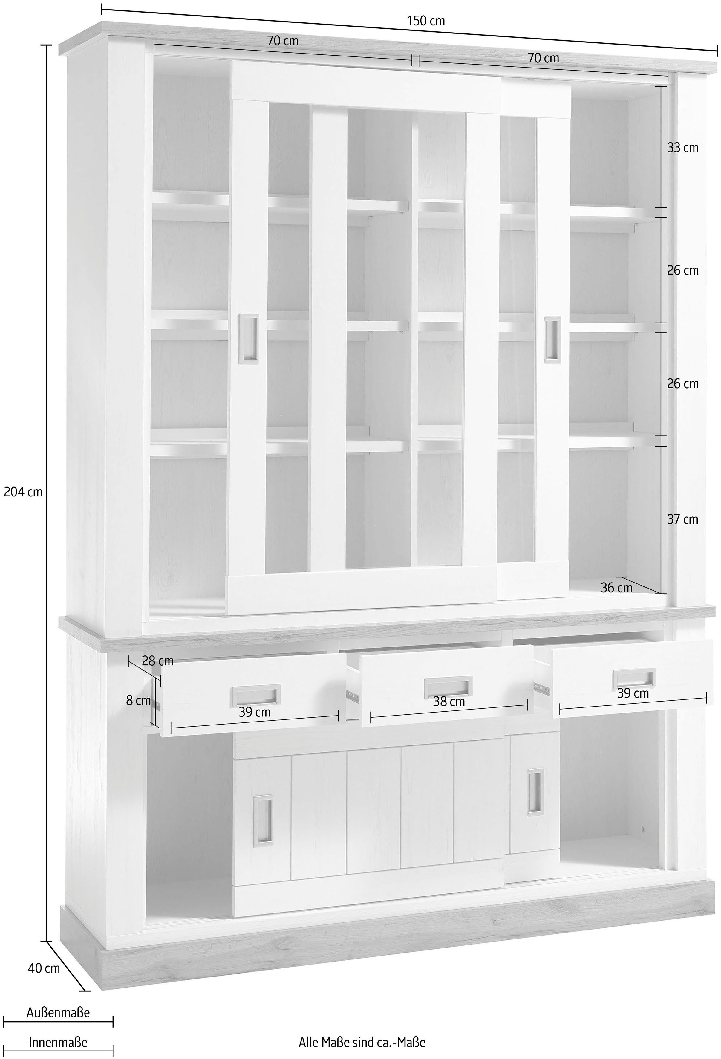Home affaire Buffet ORLANDO Höhe ca. 204 cm