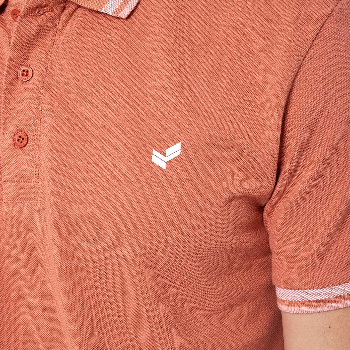 RAYOC  Polo orange Homme en 100% coton bio