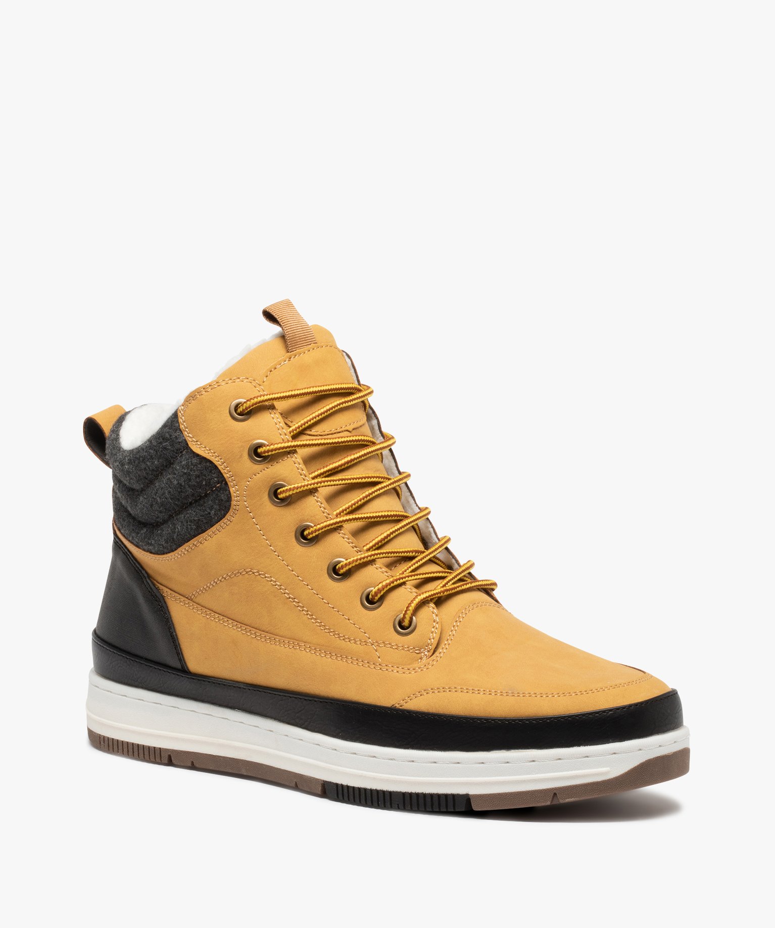 Boots homme à col rembourré et semelle renforcée camel | GEMO