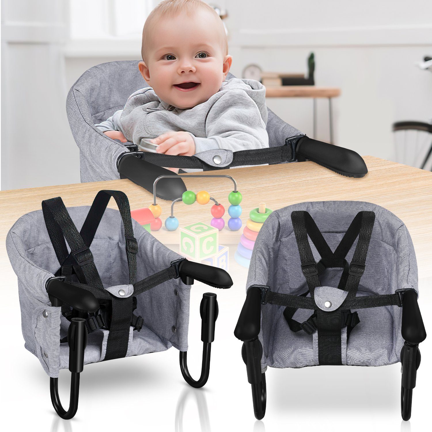 Lospitch Tischsitz Tischsitz Hochstuhl Babysitz Faltbarer Stuhlsitz Portable Sitzerhöhung