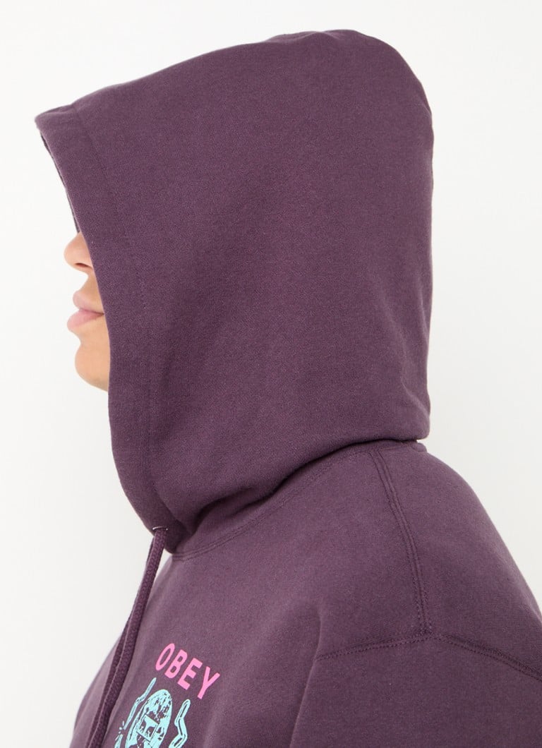 Obey Helping Hand hoodie with logo and back print