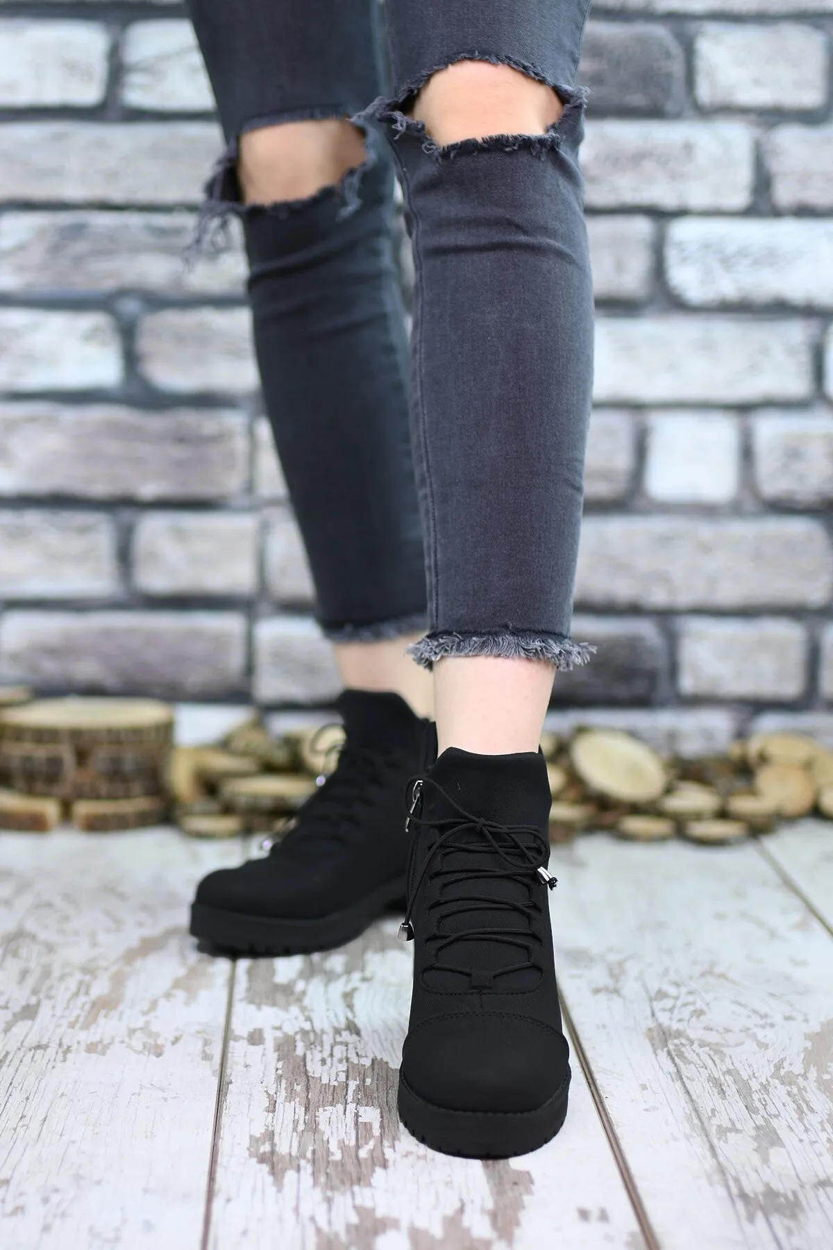 Riccon  Schwarze Damenstiefel 0012720