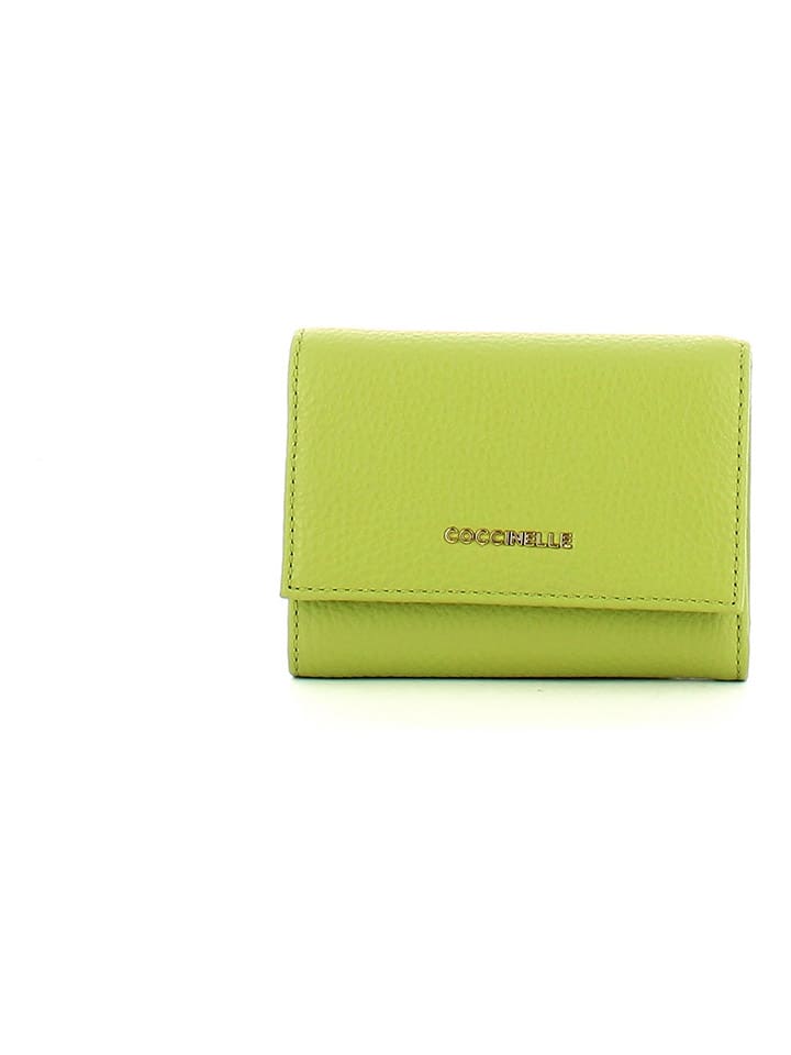 COCCINELLE Leder-Geldbörse in Hellgrün - (B)12 x (H)9 x (T)2,5 cm günstig kaufen onesize