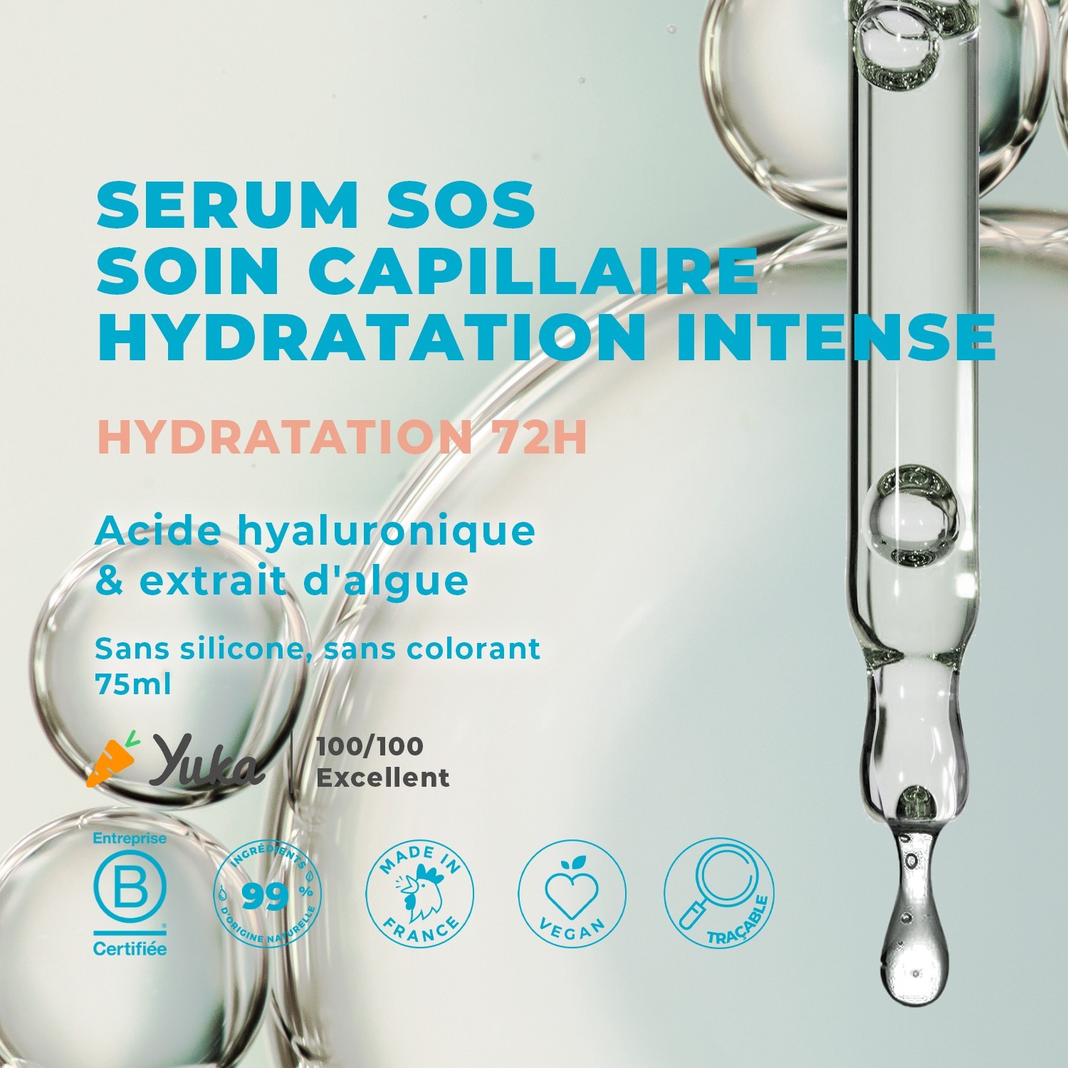 Energie Fruit SOS Intense Hydration Hair Serum - For dehydrert hår - Hyaluronsyre