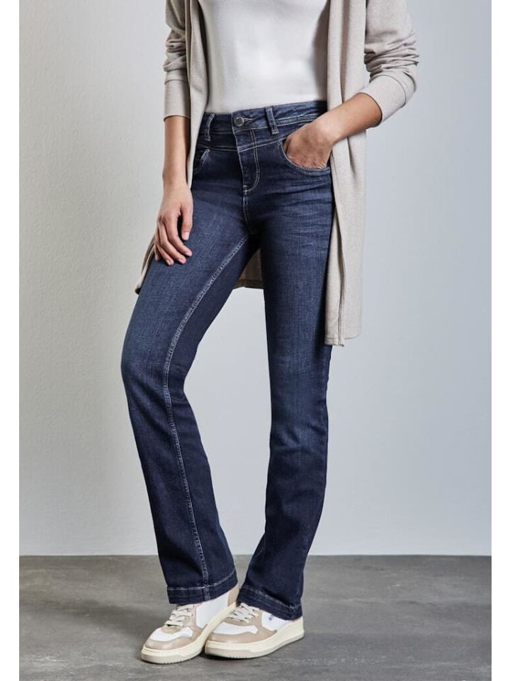 Street One Jeans in dark blue soft washed günstig kaufen