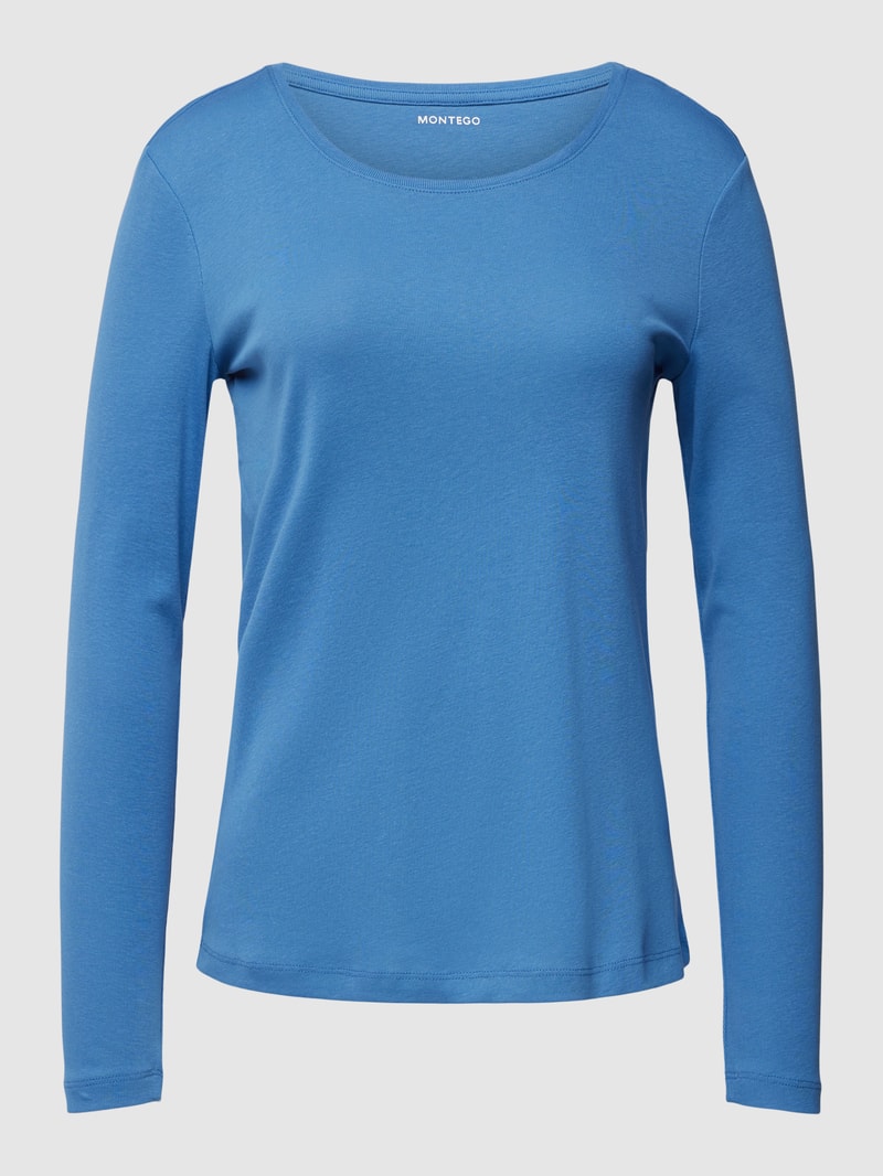Longsleeve mit Rundhalsausschnitt in eisblau