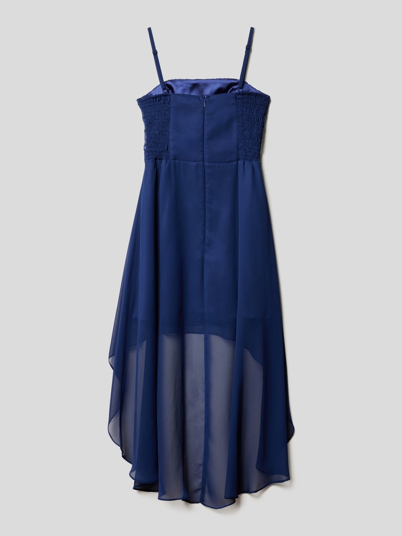 Kleid im Vokuhila-Look in blau