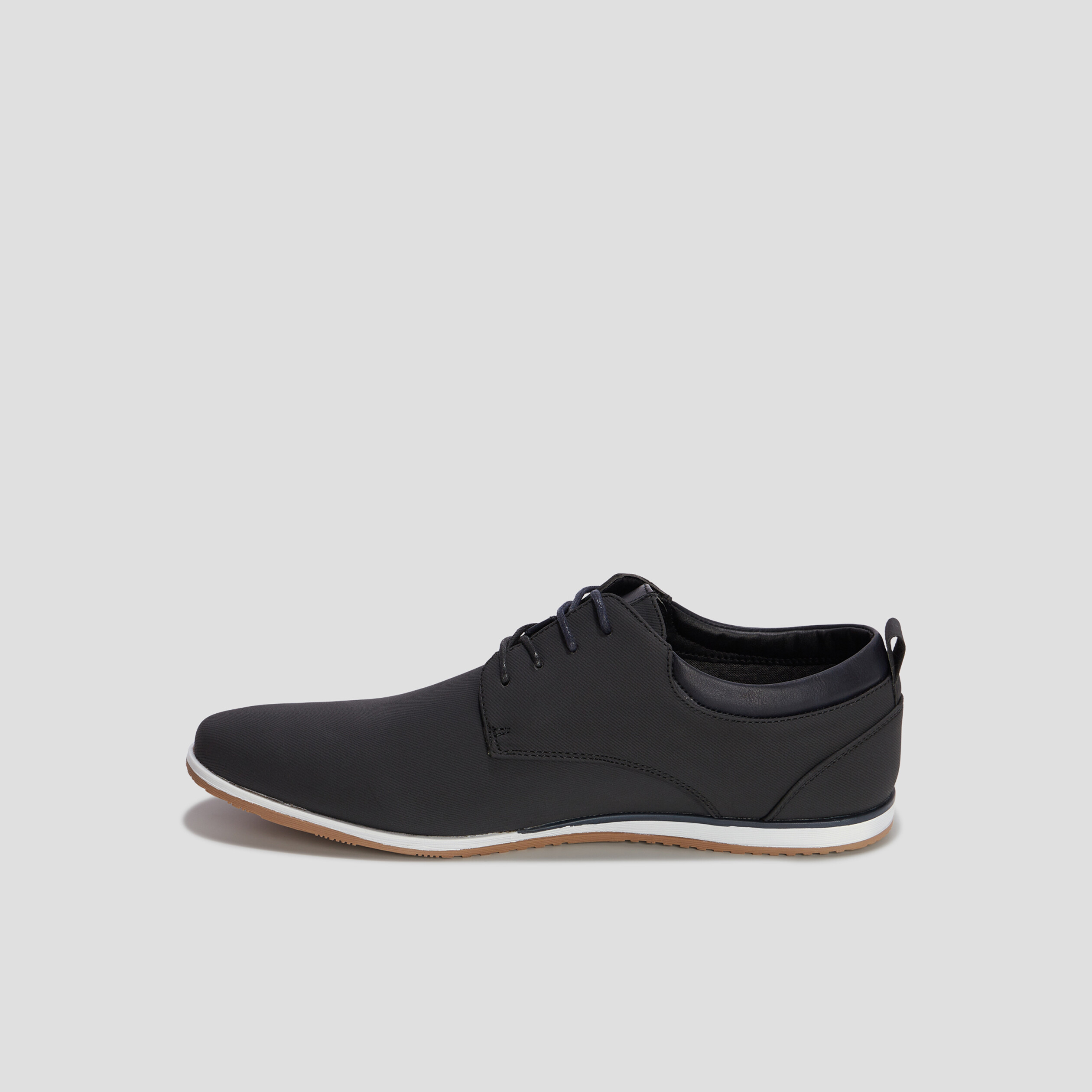 Derbies texturées à lacets noir homme | La Halle