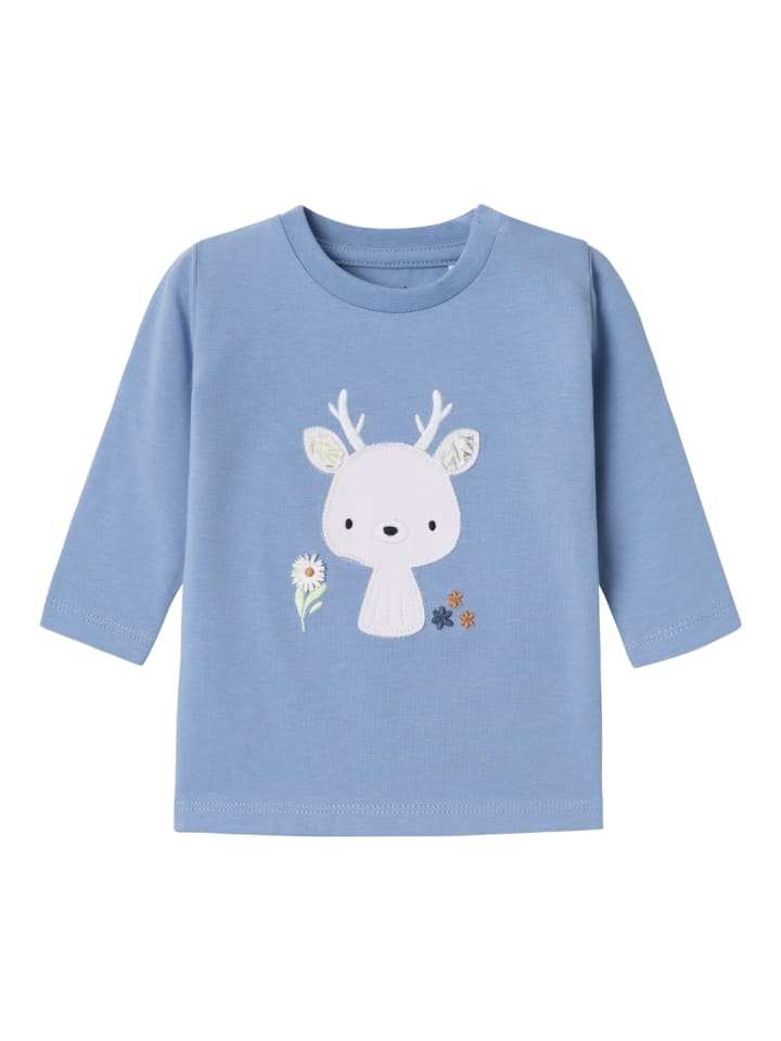name it Mädchen Longsleeve bestickt in Blau günstig kaufen