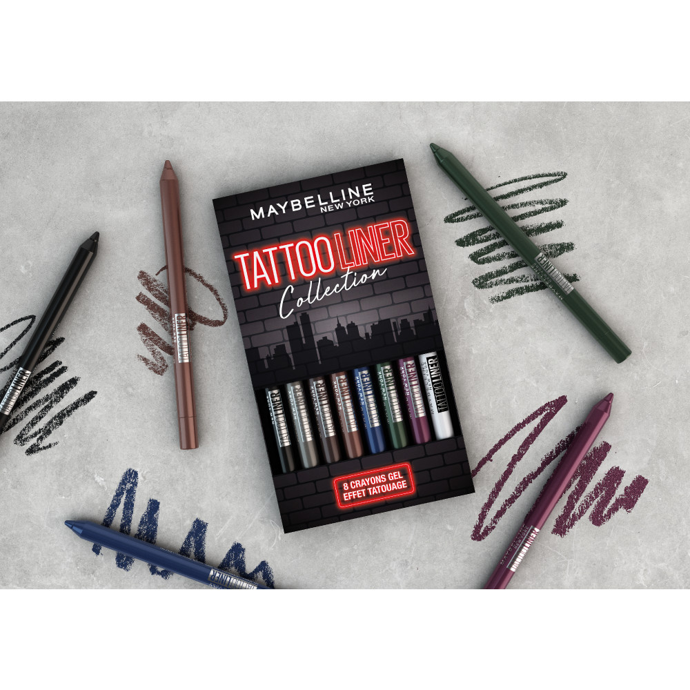 Maybelline New York Maybelline Tattoo Liner Crayon Gel Eyeliner Coffret x8 Crayons yeux waterproof