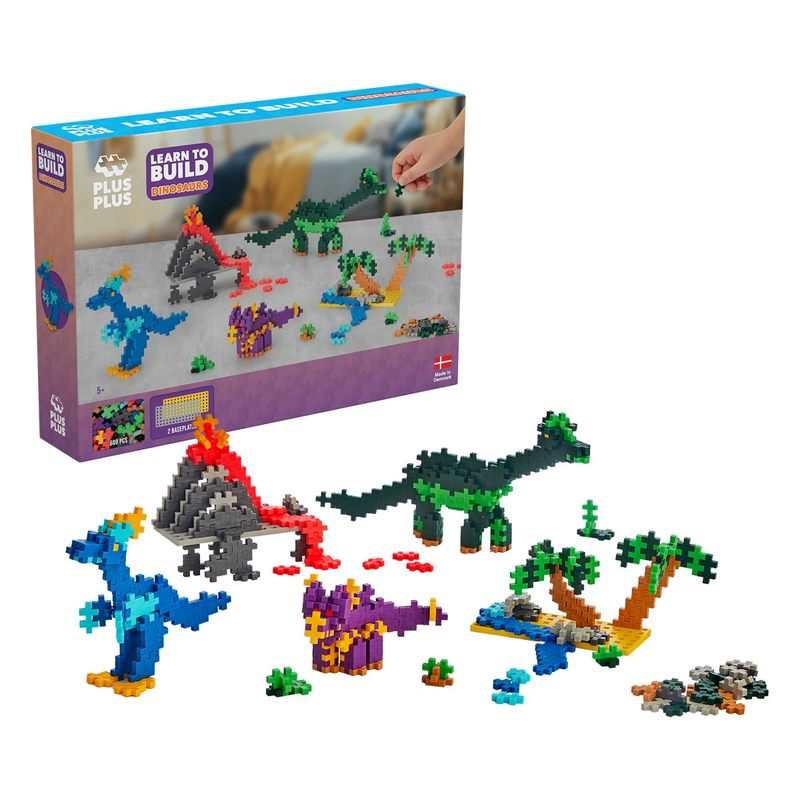 Kit de construction Le monde des dinosaures 500 pièces Plus Plus