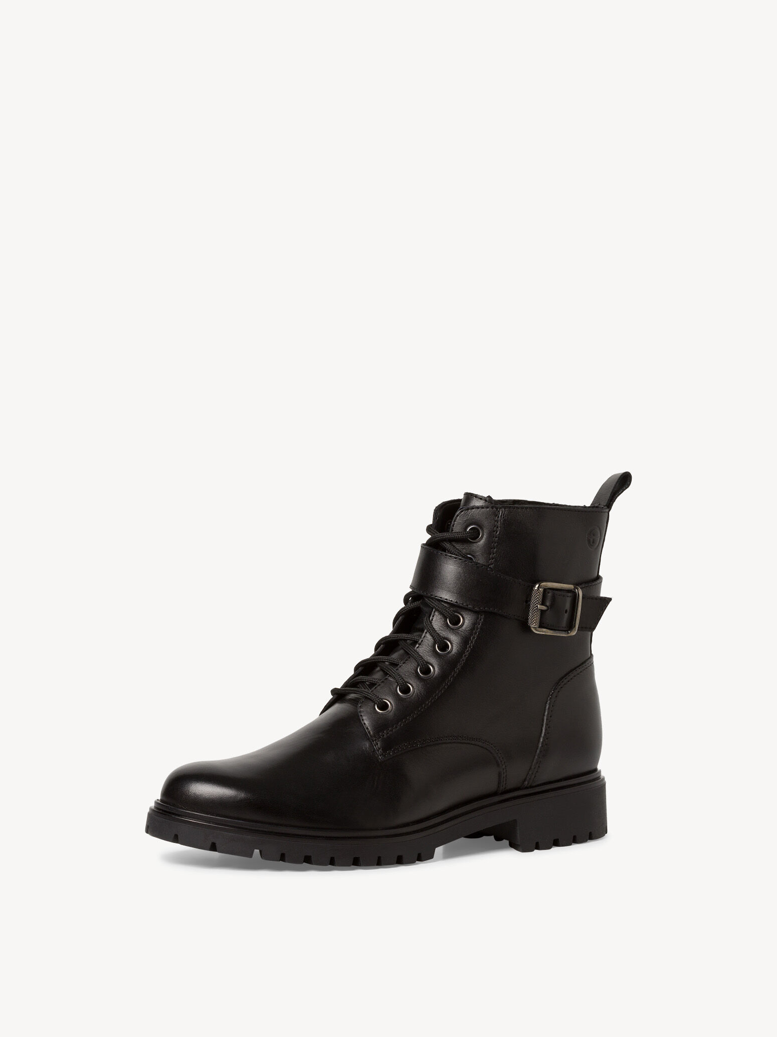 Bottine en cuir - noir