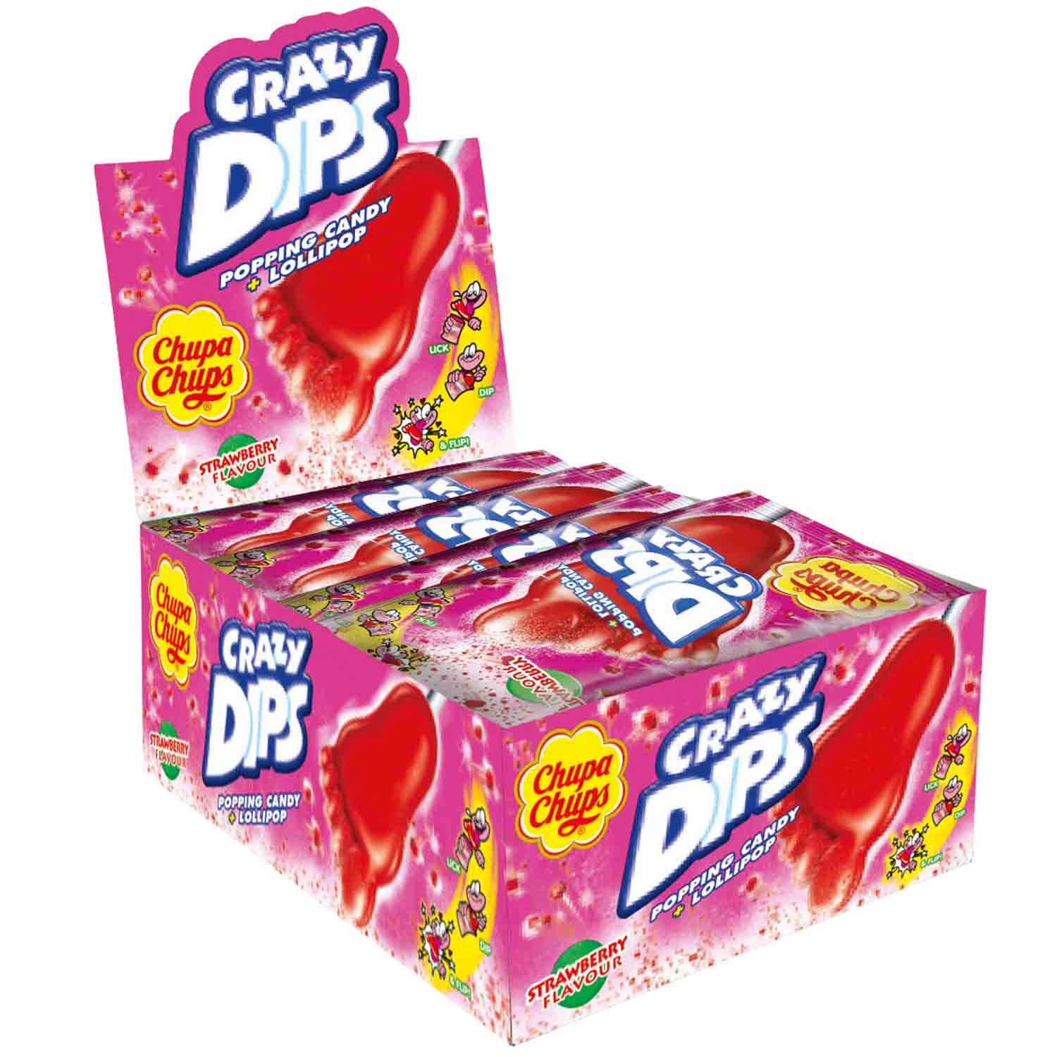 Chupa Chups Crazy Dips Strawberry 14g