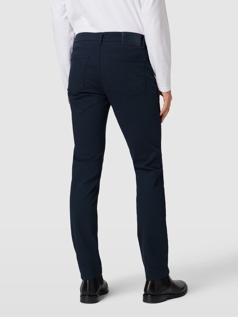 Hose in unifarbenem Design Modell 'Chuck' in dunkelblau