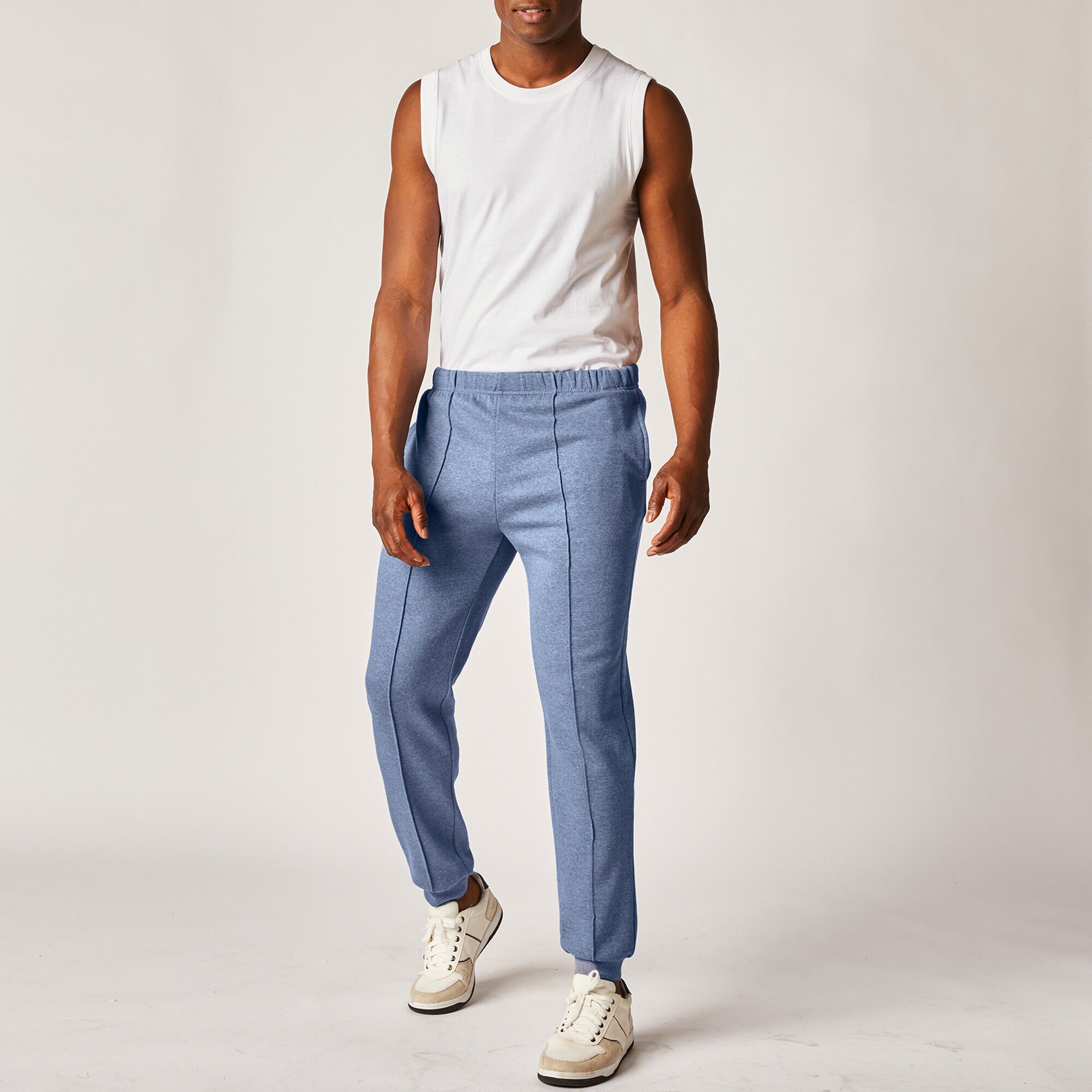 Pantalon loisirs molleton, bas resserrés