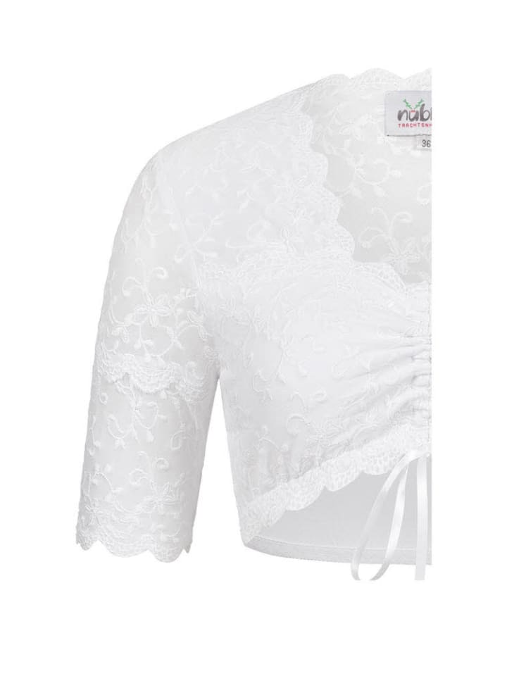 Nübler Dirndlbluse Kurzarm Nena in Weiß günstig kaufen