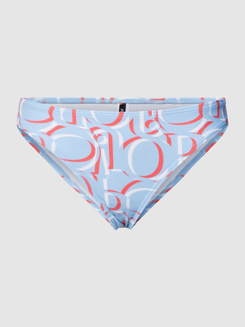 Bikini-Hose mit Allover-Muster Modell 'Marinha' in hellblau