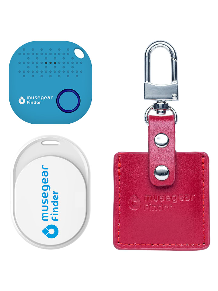 musegear  Finder Mini weiß, Finder 2 hellblau, Finder 2 in Ledertasche Bordeaux günstig kaufen onesize