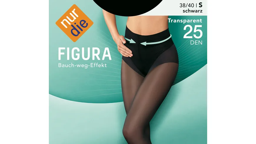 NUR DIE Damen figurformende Feinstrumpfhose Figura 25 DEN schwarz