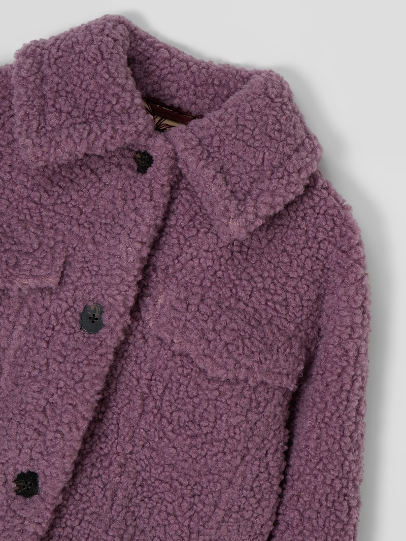 Jacke aus Teddyfell in violett