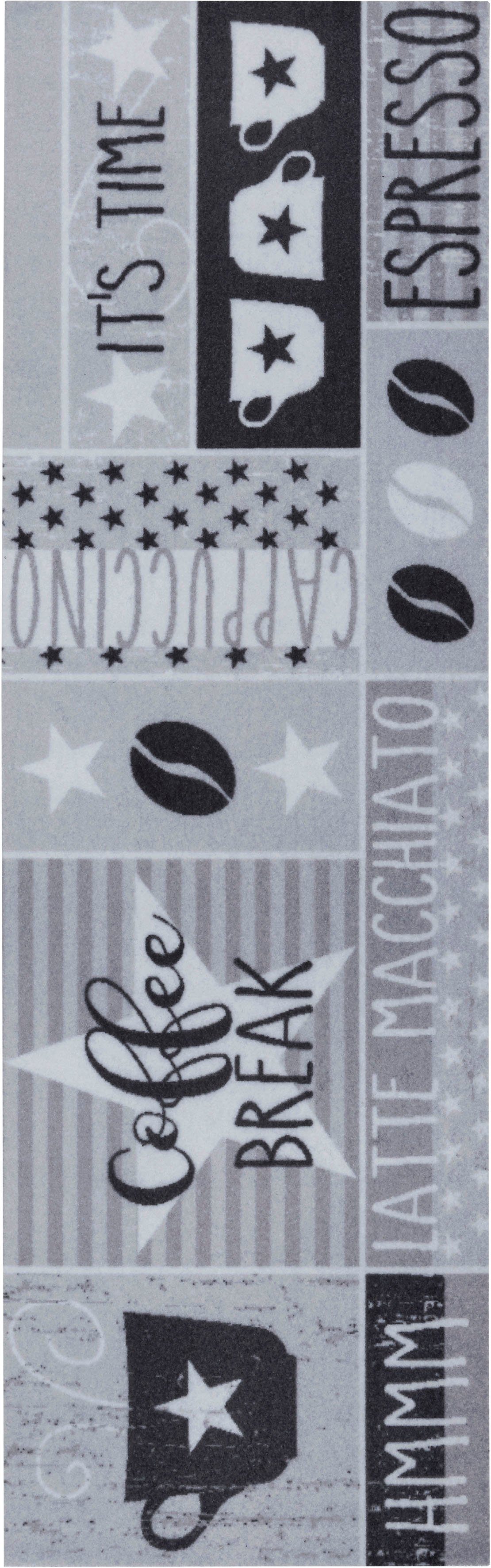 Küchenläufer Its Time For Espresso, HANSE Home, rechteckig, Höhe: 3 mm, Läufer, Rutschfest, Küchenteppich, Küche, Teppich, Pflegeleicht