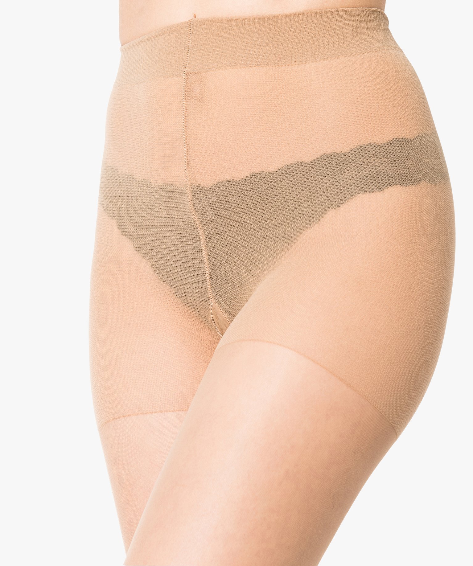 Collants voile transparent beige | GEMO