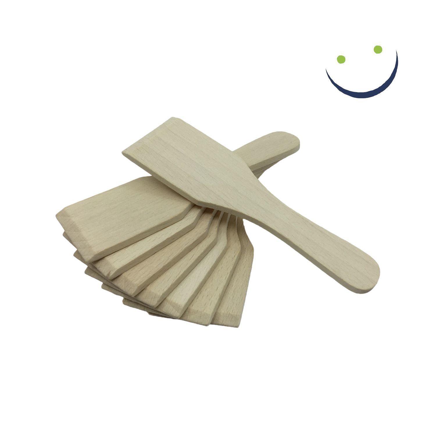 Gravidus Grillspachtel Racletteschieber Raclettespachtel Holzschaber Set Buchenholz 13 cm