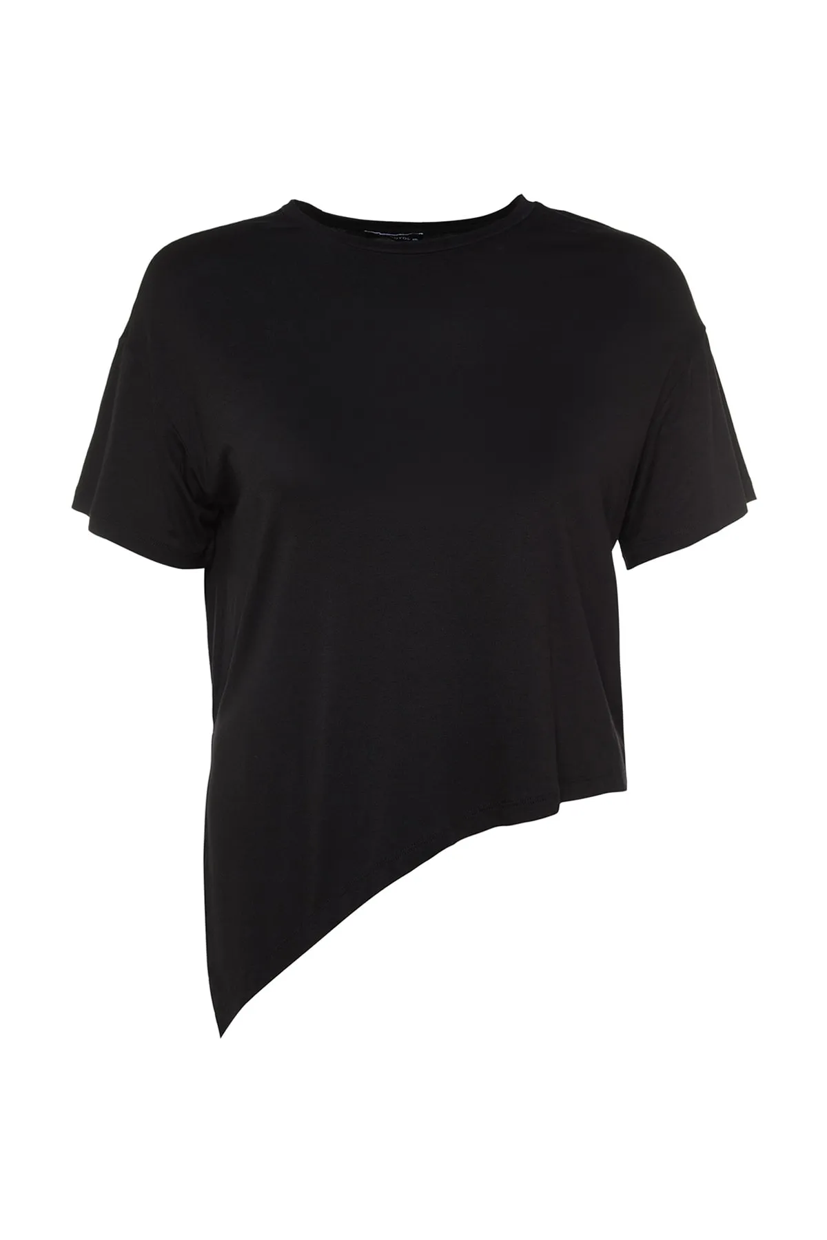 Trendyol Curve  Schwarze, detaillierte Strickbluse mit Schnürung TBSSS23AF00033