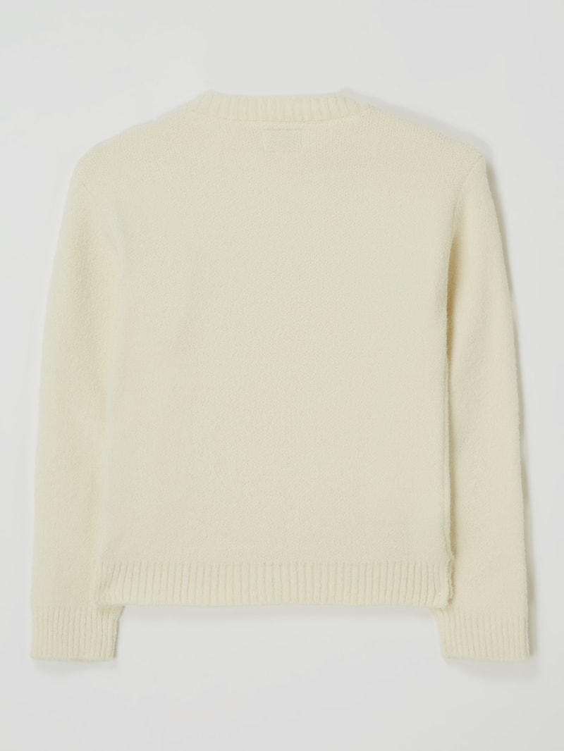 Pullover mit Logo in offwhite