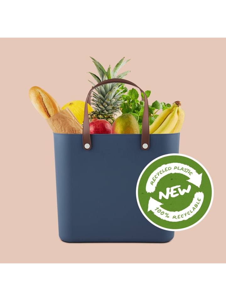 Rotho Albula Einkaufskorb 25l, Kunststoff (PP recycelt) in Iris dunkelblau ged. günstig kaufen onesize