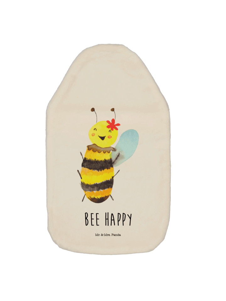 Mr. & Mrs. Panda Wärmflasche Biene Happy mit Spruch in Weiß günstig kaufen onesize