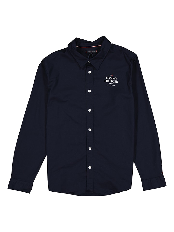 Tommy Hilfiger Hemd - Regular fit - in Schwarz günstig kaufen